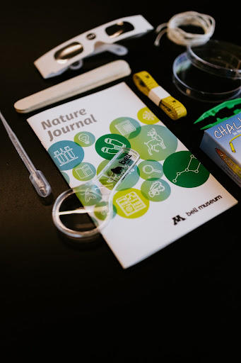 Science and nature kits included booklets and materials for activities